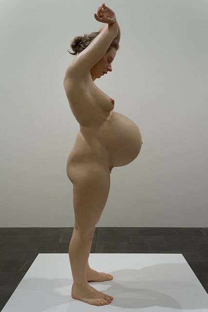 "Pregnant Woman," sculpture by Ron Mueck